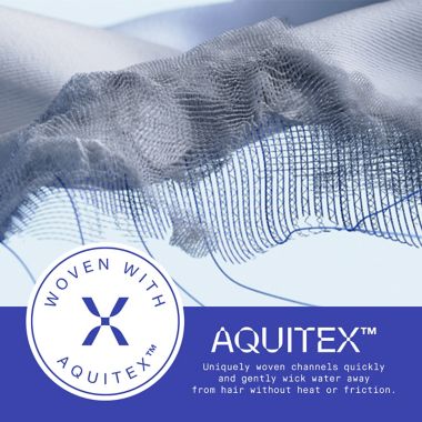 AQUIS&reg; Towel Water Wicking Ultra-Absorbent Hair-Drying Tool in White. View a larger version of this product image.
