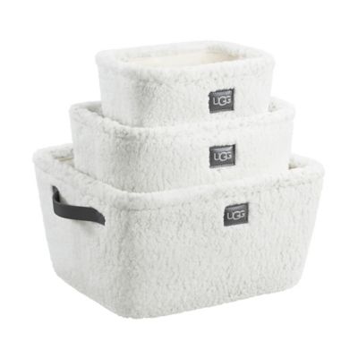 UGG&reg; Casey Storage Bins in Glacier Gray (Set of 3)