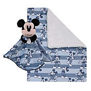 Disney Mickey Mouse 2-Piece Sherpa Baby Blanket &amp; Security Blanket in Blue
