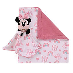Minnie Mouse 2-Piece Sherpa Baby Blanket & Security Blanket in Pink