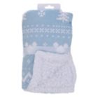 Alternate image 4 for Disney&reg; Mickey Mouse Christmas Sherpa Baby Blanket in Light Blue