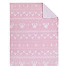 Alternate image 1 for Disney&reg; Minnie Mouse Christmas Sherpa Baby Blanket in Pink