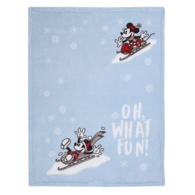 Disney&reg; Mickey &amp; Minnie Mouse "Oh, What Fun!" Christmas Baby Blanket. View a larger version of this product image.