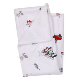Disney® Mickey & Minnie Mouse Christmas Sherpa Baby Blanket in White