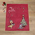 Alternate image 1 for Disney&reg; Winnie the Pooh &quot;My First Christmas&quot; Baby Blanket in Red