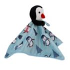 Alternate image 2 for NoJo&reg; Penguin Christmas 2-Piece Sherpa Baby Blanket &amp; Security Blanket Set in Blue