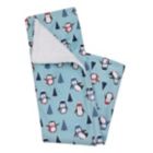 Alternate image 4 for NoJo&reg; Penguin Christmas 2-Piece Sherpa Baby Blanket &amp; Security Blanket Set in Blue
