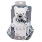 Alternate image 7 for NoJo&reg; Polar Bear Winter Sherpa Baby Blanket &amp; Security Blanket in Grey