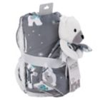 Alternate image 8 for NoJo&reg; Polar Bear Winter Sherpa Baby Blanket &amp; Security Blanket in Grey