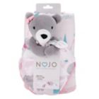 Alternate image 8 for NoJo&reg; 2-Piece Bear Christmas Polyester Baby Blanket and Security Blanket Set in White
