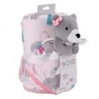 Alternate image 9 for NoJo&reg; 2-Piece Bear Christmas Polyester Baby Blanket and Security Blanket Set in White