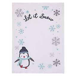 NoJo® Penguin Let It Snow Polyester Photo Op Baby Blanket in White