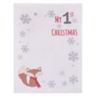 Alternate image 0 for NoJo&reg; My 1st Christmas Polyester Photo Op Baby Blanket in White