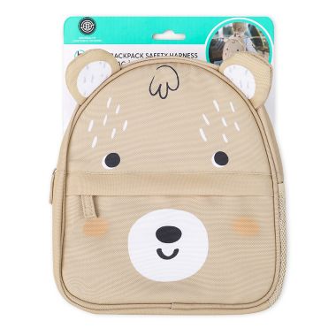 Belle ON THE GO Bear Backpack Leash in Brown. View a larger version of this product image.
