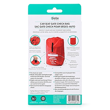 Belle ON THE GO Car Seat Gate Check Bag in Red. View a larger version of this product image.