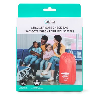 Belle ON THE GO Stroller Gate Check Bag in Red. View a larger version of this product image.
