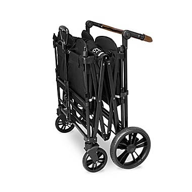 WonderFold Wagon X4 Push and Pull Quad Stroller Wagon in Black. View a larger version of this product image.