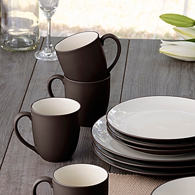 Noritake&reg; Colorwave Coupe 16-Piece Dinnerware Set in Chocolate. View a larger version of this product image.