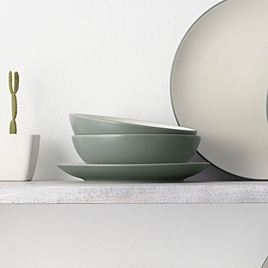 Noritake&reg; Colorwave Coupe 16-Piece Dinnerware Set in Green. View a larger version of this product image.