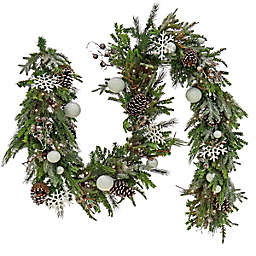 National Tree Company® 9-Foot Pre-Lit Alpine Decorated Christmas Garland