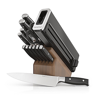 Ninja&trade; Foodi&trade; NeverDull&trade; Premium Wood Series 13-Piece Knife Block Set. View a larger version of this product image.