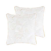 Levtex Home Perla European Pillow Shams in White (Set of 2)