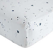 Little Unicorn&reg; Shooting Stars Fitted Crib Sheet in White/Blue