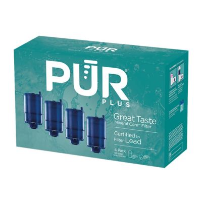 PUR&reg; PLUS Mineral Core&trade; Faucet Mount Water Filter Replacement (Set of 4)