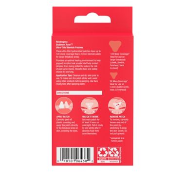 Neutrogena&reg; 10-Count Stubborn Acne Blemish Patches. View a larger version of this product image.