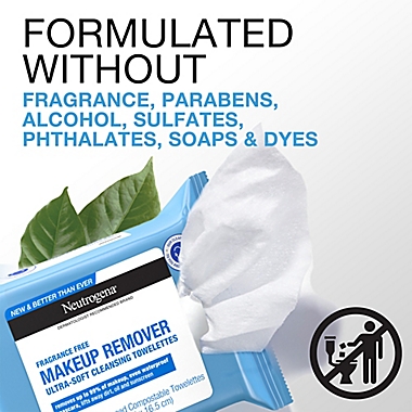 Neutrogena&reg; 25-Count Makeup Remover Cleansing Towelettes Fragrance-Free. View a larger version of this product image.