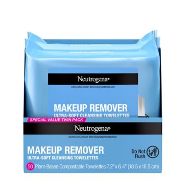 Neutrogena&reg; 2-Pack 50-Count Makeup Remover Cleansing Towelettes. View a larger version of this product image.