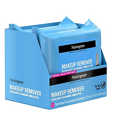 Neutrogena&reg; 50-Count Makeup Remover Cleansing Towelettes 2-Pack. View a larger version of this product image.