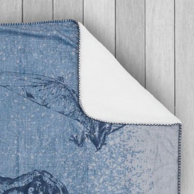 Morning Bird&reg;  Jurassic World&trade; Plush Throw Blanket in Blue. View a larger version of this product image.