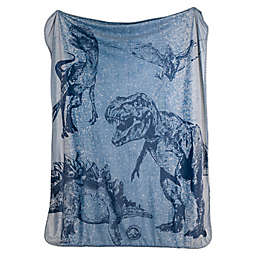 Morning Bird®  Jurassic World™ Plush Throw Blanket in Blue