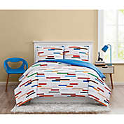 Crayola&reg; Serpentine Stripe 3-Piece Reversible Full/Queen Comforter Set