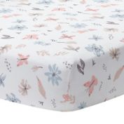 Lambs & Ivy&reg; Baby Blooms Watercolor Floral Fitted Crib Sheet in Pink/White