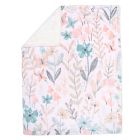 Alternate image 1 for Lambs & Ivy&reg; Baby Blooms Plush Baby Blanket in White
