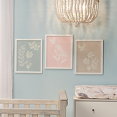 Lambs & Ivy&reg; Baby Blooms 3-Piece Watercolor Floral Wall Art Set. View a larger version of this product image.