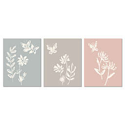 Lambs & Ivy® Baby Blooms 3-Piece Watercolor Floral Wall Art Set