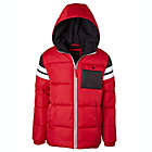 Alternate image 0 for iXtreme Size 12M Colorblock Puffer Jacket in Red/Black