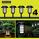 Alternate image 1 for Bell + Howell Solar Pathway Lights with Remote in Black (Set of 4)
