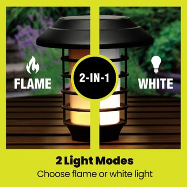 Bell + Howell Solar Pathway Lights with Remote in Black (Set of 4). View a larger version of this product image.