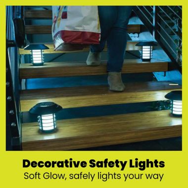 Bell + Howell Solar Pathway Lights with Remote in Black (Set of 4). View a larger version of this product image.