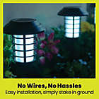 Alternate image 7 for Bell + Howell Solar Pathway Lights with Remote in Black (Set of 4)