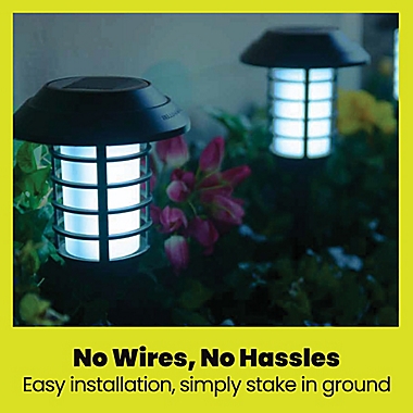 Bell + Howell Solar Pathway Lights with Remote in Black (Set of 4). View a larger version of this product image.