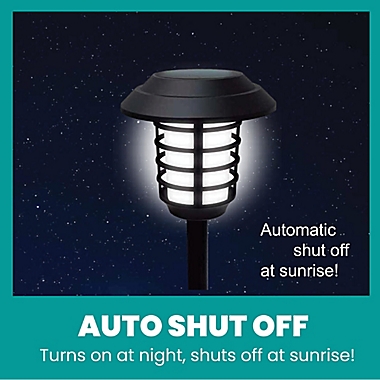 Bell + Howell Stainless Steel Outdoor Solar Pathway Lights in Black (Set of 4). View a larger version of this product image.