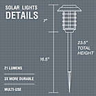 Alternate image 5 for Bell + Howell Stainless Steel Outdoor Solar Pathway Lights in Black (Set of 4)