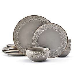 Pfaltzgraff® Emma 12-Piece Dinnerware Set in Grey