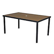 6-Person Patio Dining Table in Black