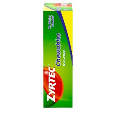 Zyrtec&reg; Allergy 24-Count 10 mg Dye-Free Chewables. View a larger version of this product image.